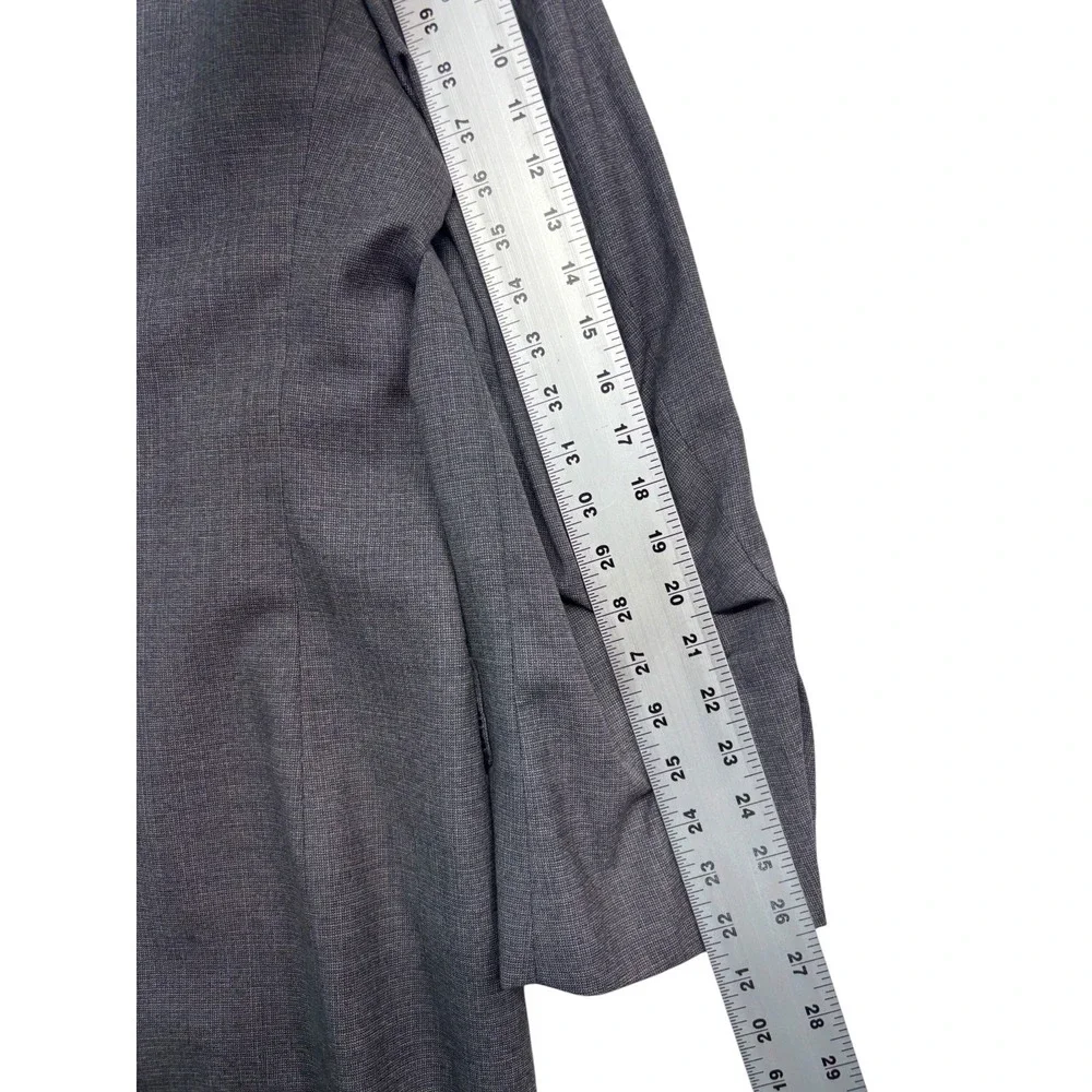 Jos A Bank 48L 43x32 Gray 2pc Pant Suit Signature Collection Wool Flat Front